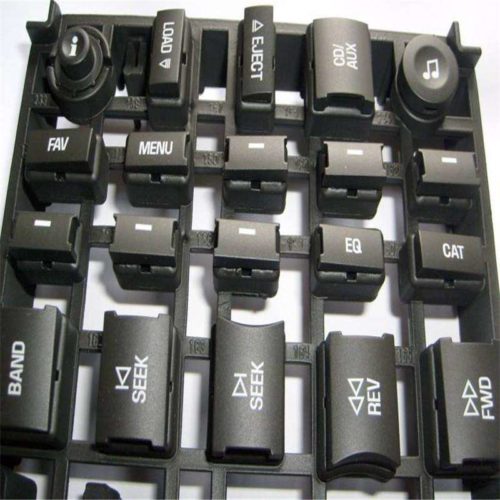 White marking on black plastic